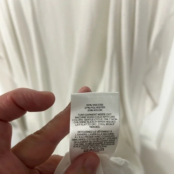 Express Long Seeve Cardigan White Long Size Large Soft Pockets - Picture 3 of 9